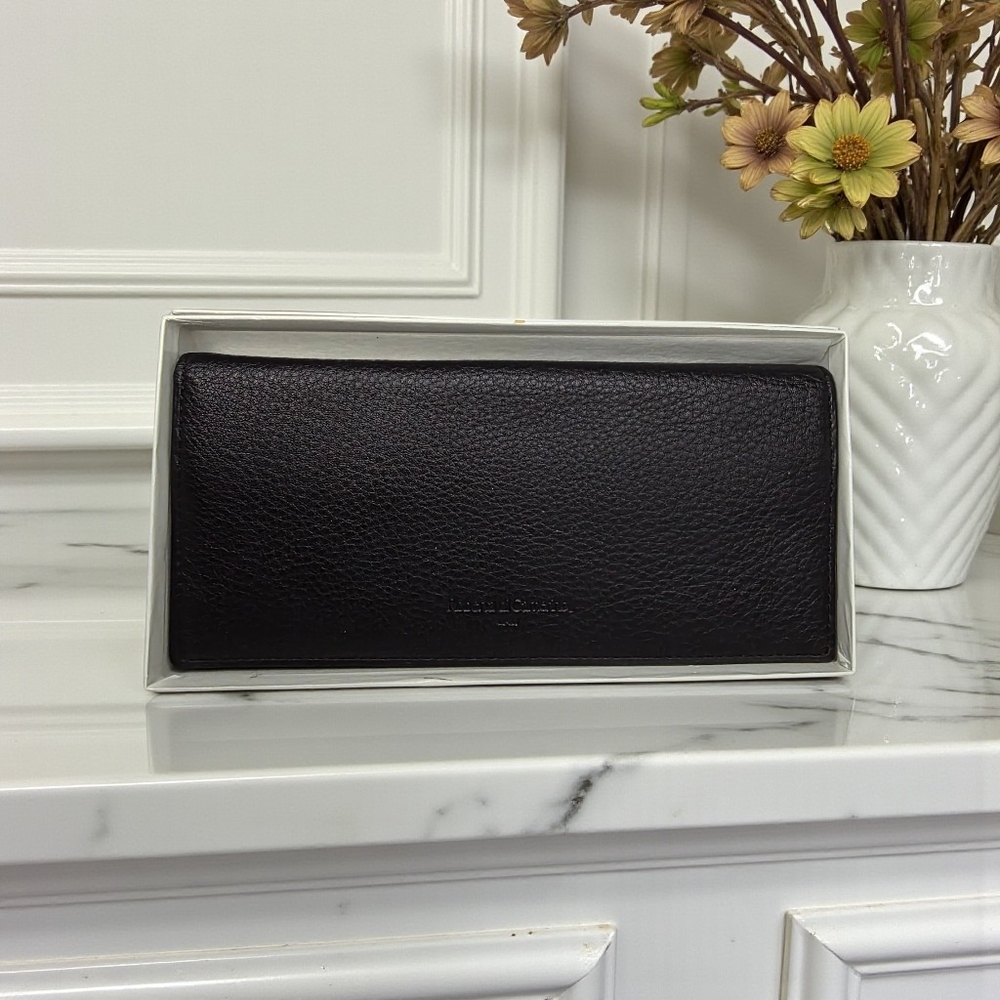 Roberta Di Camerino Mens Black Leather Bifold Wallet